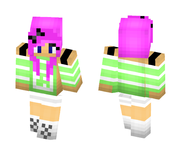 Download Free Slime Girl Skin for Minecraft image 1 Slime Girl - Girl Minecraft Skins - image 1