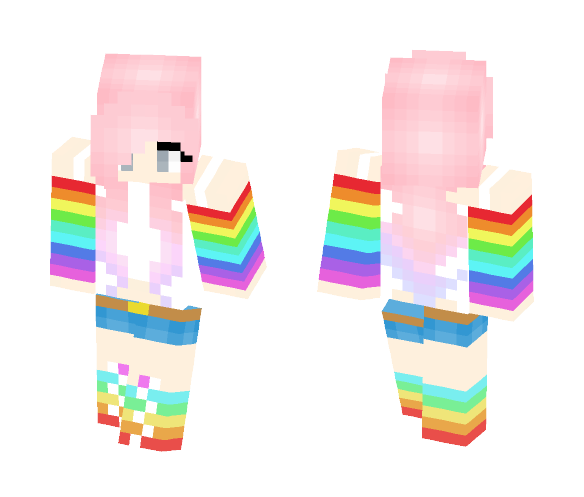 Rainbow Girl - Girl Minecraft Skins - image 1