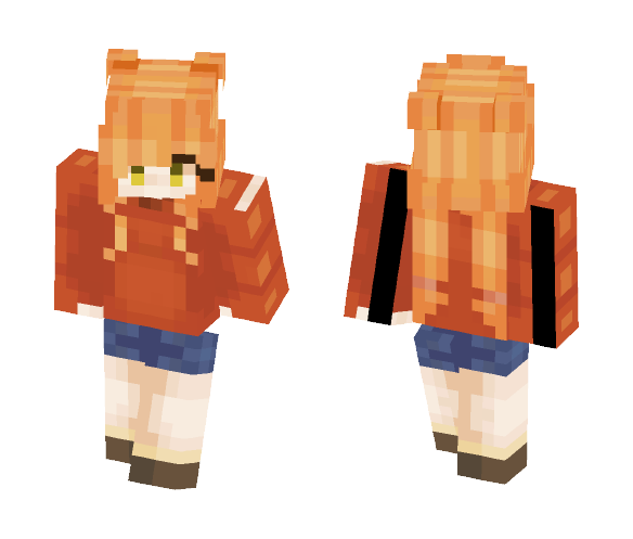 pumpkin casual [ FIRST SKIN ] - Female Minecraft Skins - image 1