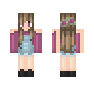 Plum Overalls Girl ; @TotalWeeb Req