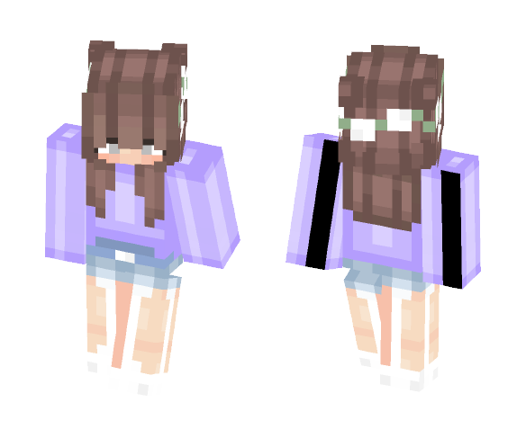 Download Free Lilac Tumblr Girl Skin for Minecraft image 1 Lilac Tumblr Girl - Girl Minecraft Skins - image 1