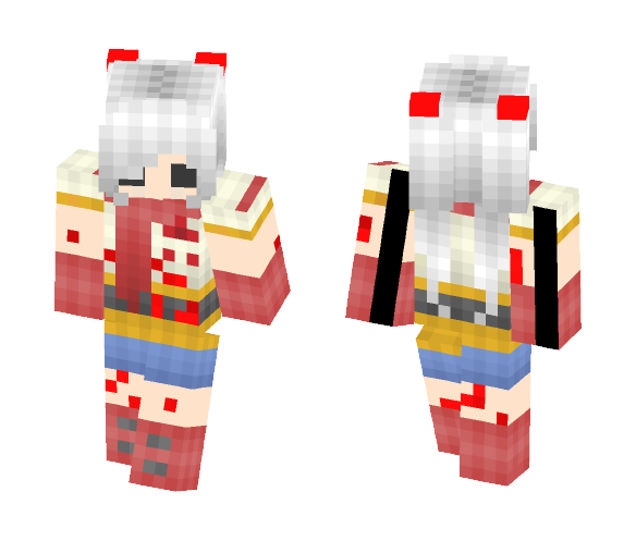 Download Free HorrorTale Girl Human Papyrus Skin for Minecraft image 1 HorrorTale Girl Human Papyrus - Girl Minecraft Skins - image 1