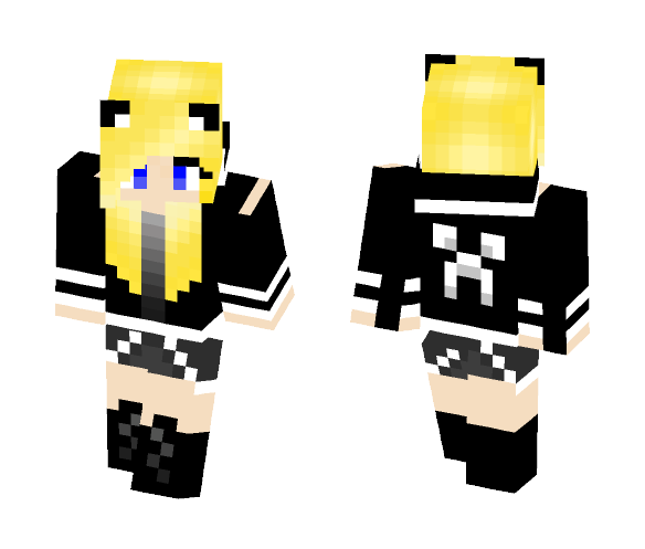 Creeper Hoodie Girl - Girl Minecraft Skins - image 1