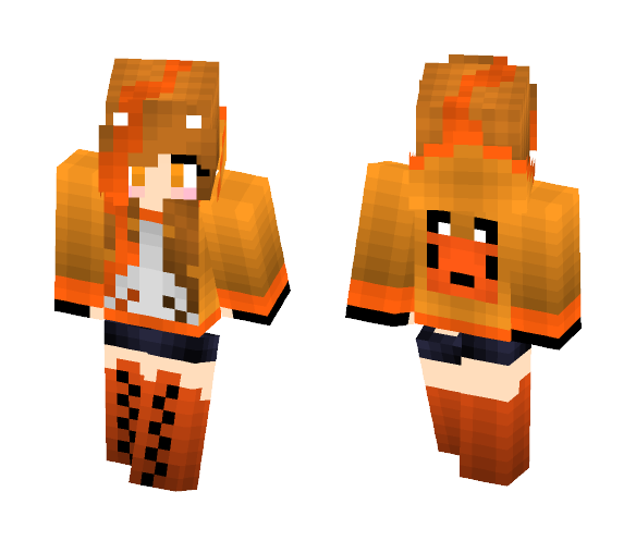 Download Free Fox Girl (Aypifox of Brokenlens) Skin for Minecraft image 1 Fox Girl (Aypifox of Brokenlens) - Girl Minecraft Skins - image 1