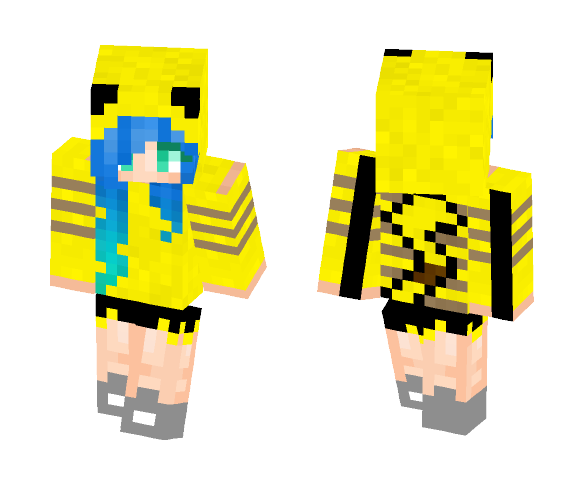 Download Free PIKACHU GIRL Skin for Minecraft image 1 PIKACHU GIRL - Girl Minecraft Skins - image 1