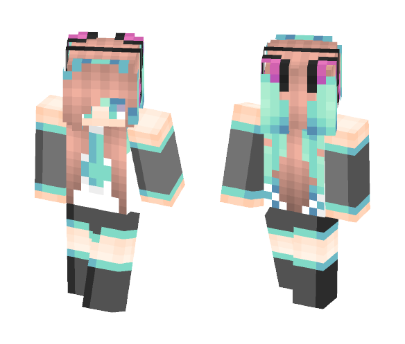 Sakura Miku - Female Minecraft Skins - image 1