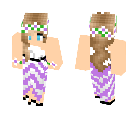 Download Free Summer Girl Dress Skin for Minecraft image 1 Summer Girl Dress - Girl Minecraft Skins - image 1