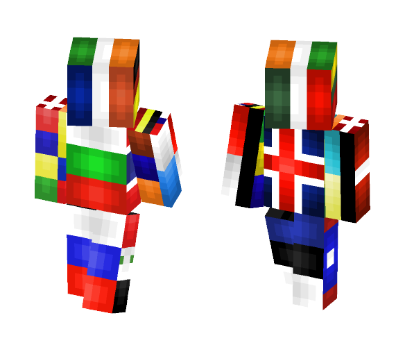 Download Free Mash-Up Skin: Flags of the World Skin for Minecraft image 1 Mash-Up Skin: Flags of the World - Other Minecraft Skins - image 1