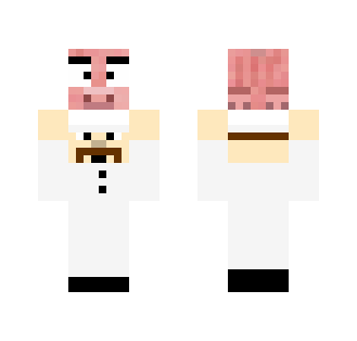 Some guy holding a pig