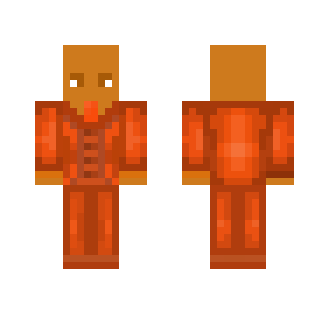 Orange in a suit
