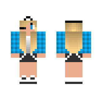 Cyan Plaid Tomboy Gamer