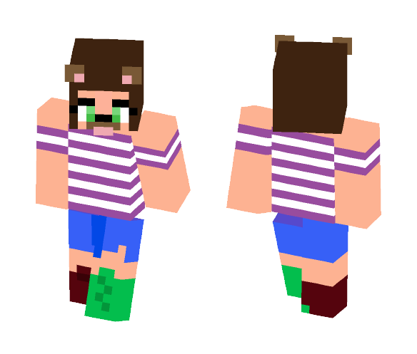 Summer girl w/ Snapchat dog filter! - Dog Minecraft Skins - image 1