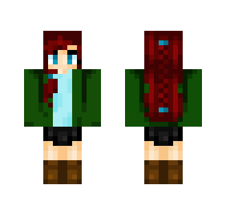 Redhead in a Green Sweater - Female Minecraft Skins - image 2