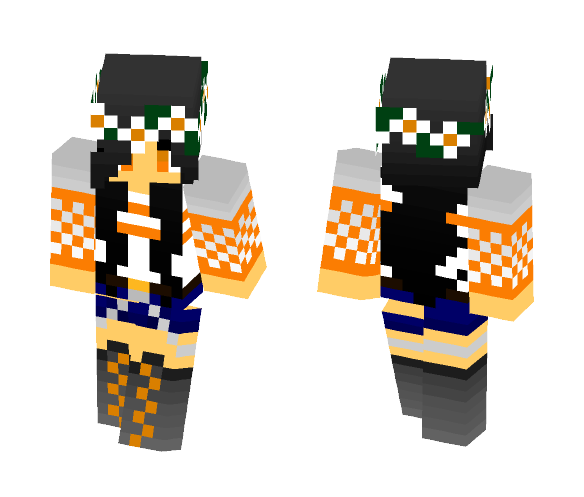 Orange Girl - Girl Minecraft Skins - image 1