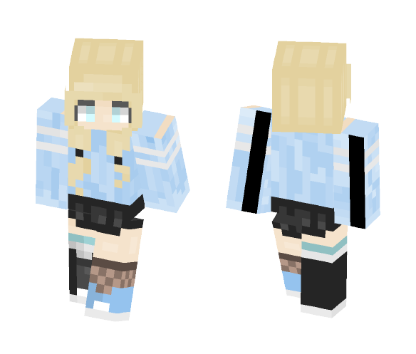Download Free Fairly Foxez ~ Blue Soon Girl Skin for Minecraft image 1 Fairly Foxez ~ Blue Soon Girl - Girl Minecraft Skins - image 1