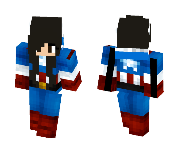 steve roger female version - Female Minecraft Skins - image 1