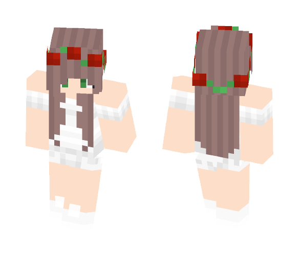 Download Free Cute White Dress Girl Skin for Minecraft image 1 Cute White Dress Girl - Cute Girls Minecraft Skins - image 1