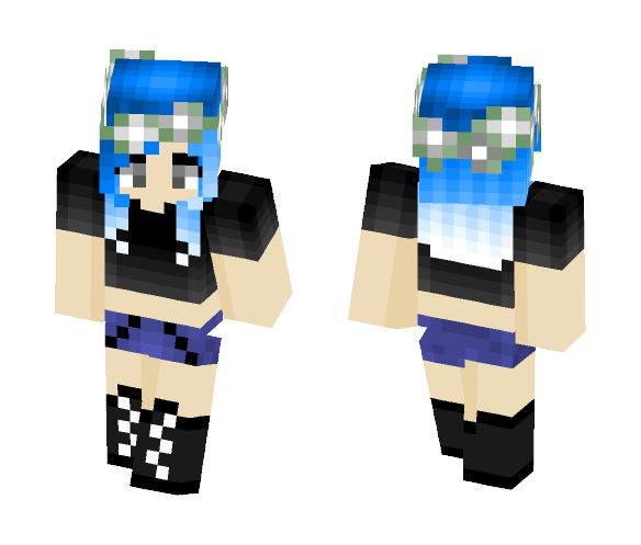 Download Free Goth Girl Skin for Minecraft image 1 Goth Girl - Girl Minecraft Skins - image 1