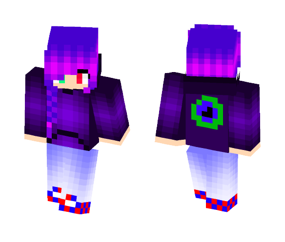 Download Free Girl with Jacksepticeye hoodie Skin for Minecraft image 1 Girl with Jacksepticeye hoodie - Girl Minecraft Skins - image 1