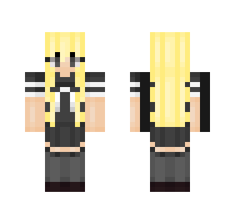 Blonde in Black school uni. - Female Minecraft Skins - image 2