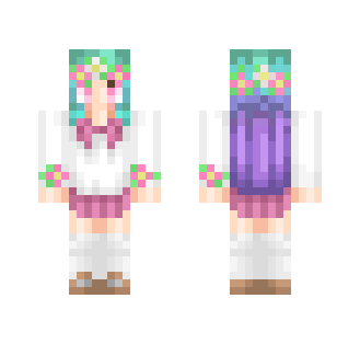 Cute Flower Anime Girl
