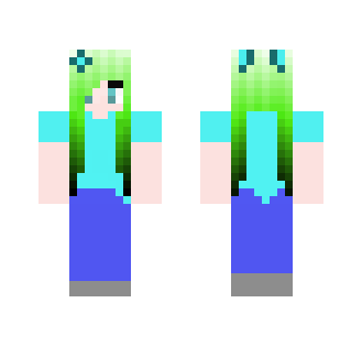 Green hair miku hatsune