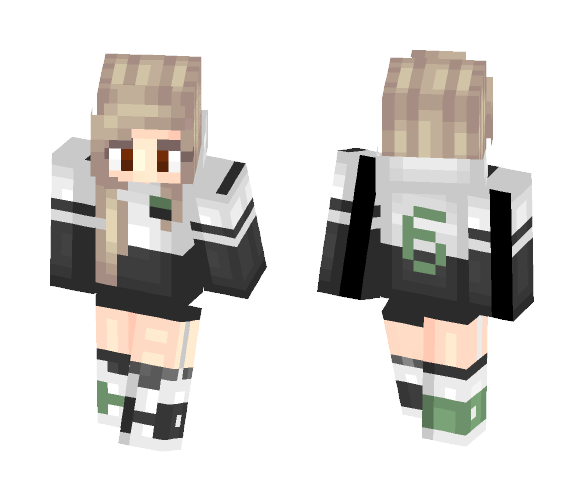 Download Free Sporty Girl | Normal Eyes Skin for Minecraft image 1 Sporty Girl | Normal Eyes - Girl Minecraft Skins - image 1
