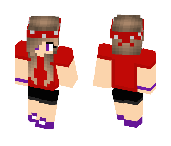 Download Free Red Bandana Girl Skin for Minecraft image 1 Red Bandana Girl - Girl Minecraft Skins - image 1