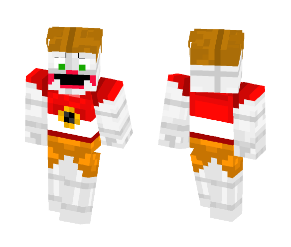 Download Free FNaF Sister Location: Baby Skin for Minecraft image 1 FNaF Sister Location: Baby - Baby Minecraft Skins - image 1