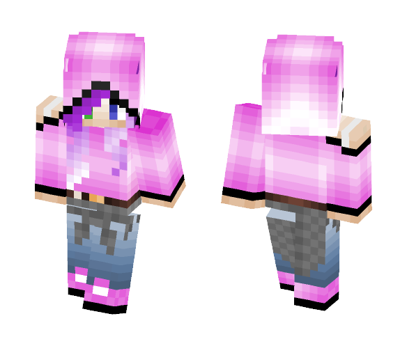 Download Free Girl in a Pink Hood Skin for Minecraft image 1 Girl in a Pink Hood - Girl Minecraft Skins - image 1