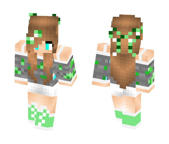 The Emerald Element (Shirt is 1.8) - Female Minecraft Skins - image 1