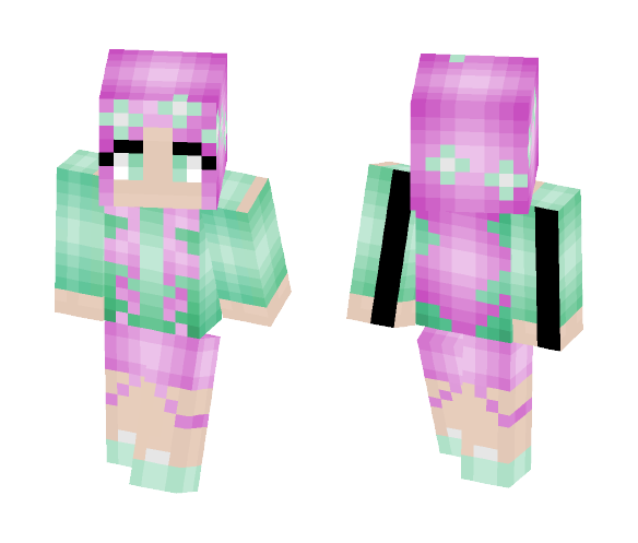 Flowercrown Girl (1) - Flower Crown Minecraft Skins - image 1