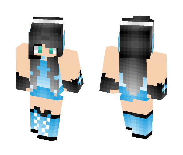 Download Free Blue gamer girl Skin for Minecraft image 1 Blue gamer girl - Girl Minecraft Skins - image 1