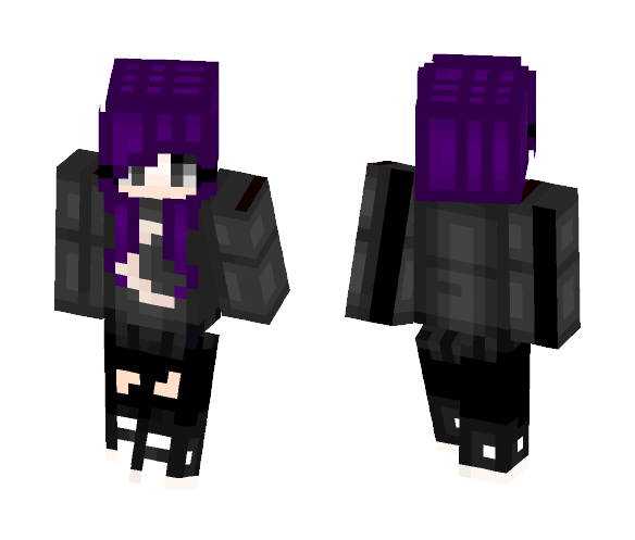 Black and Purple - Female Minecraft Skins - image 1
