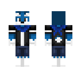 Dressed blue fox