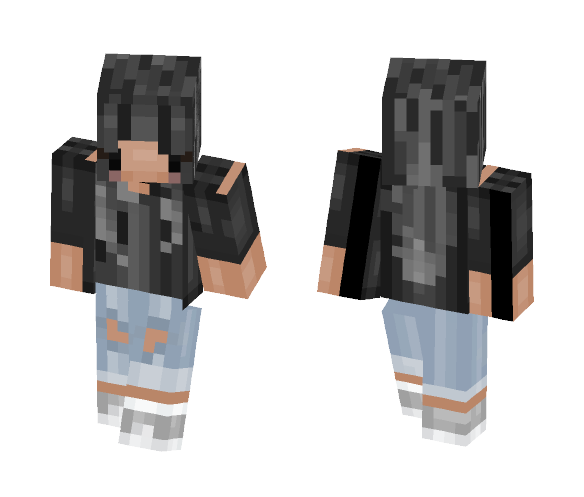 Download Free Cute Chill Girl | Chibi Skin for Minecraft image 1 Cute Chill Girl | Chibi - Cute Girls Minecraft Skins - image 1