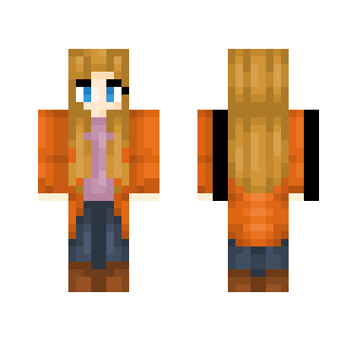 orange coat Girl