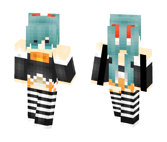 Download Free Hatsune Miku halloween Skin for Minecraft image 1 Hatsune Miku halloween - Halloween Minecraft Skins - image 1
