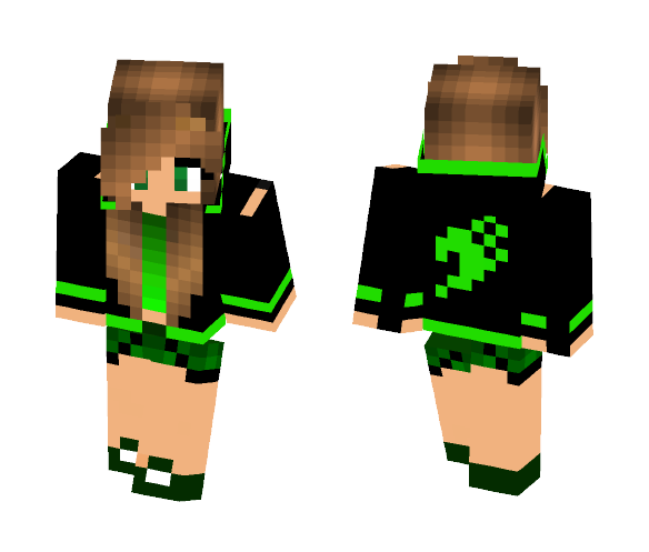Download Free Green Fairytail Girl Skin for Minecraft image 1 Green Fairytail Girl - Girl Minecraft Skins - image 1