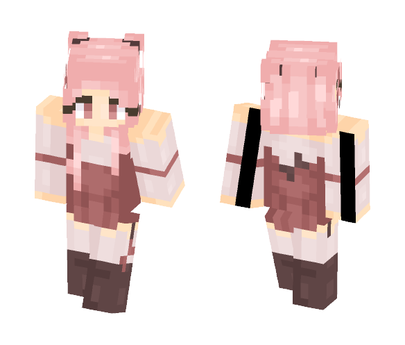 Download Free Girl with Pink Hair - Μαcαrοη_ Skin for Minecraft image 1 Girl with Pink Hair - Μαcαrοη_ - Color Haired Girls Minecraft Skins - image 1