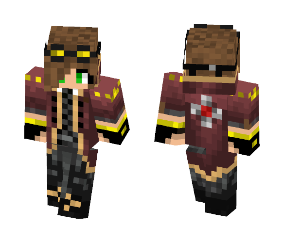 Download Free Redstone Girl Skin for Minecraft image 1 Redstone Girl - Girl Minecraft Skins - image 1