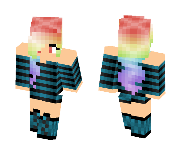 Blue and Black Dress - Female Minecraft Skins - image 1