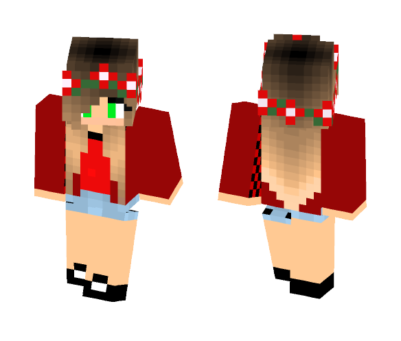 Download Free Rose Girl Skin for Minecraft image 1 Rose Girl - Girl Minecraft Skins - image 1