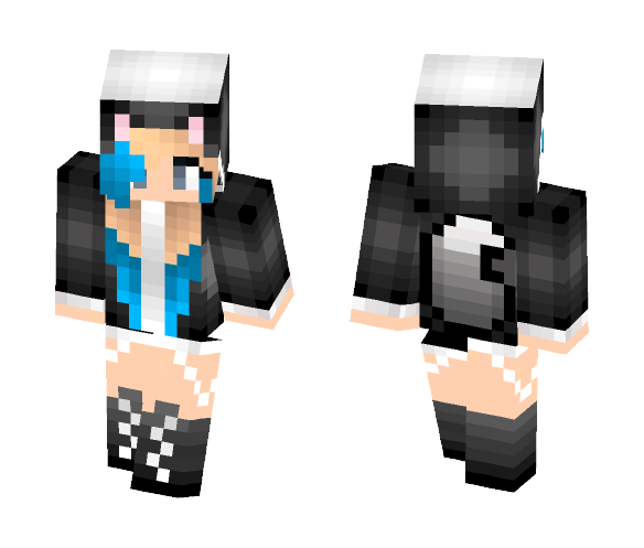 Black Wolf Girl - Girl Minecraft Skins - image 1