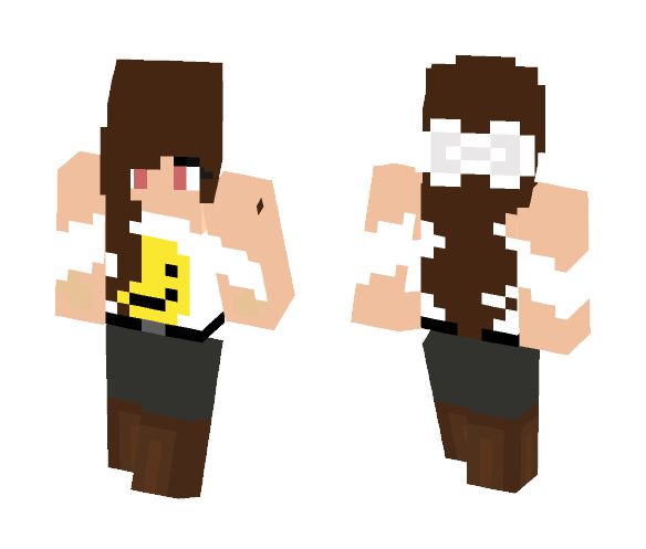 Download Free Girl with a smiling emoji Skin for Minecraft image 1 Girl with a smiling emoji - Girl Minecraft Skins - image 1