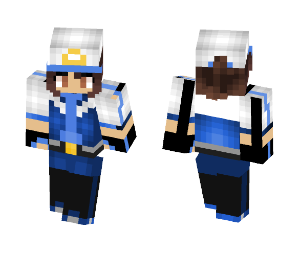 Pokemon Go Blue Trainer - Female Minecraft Skins - image 1