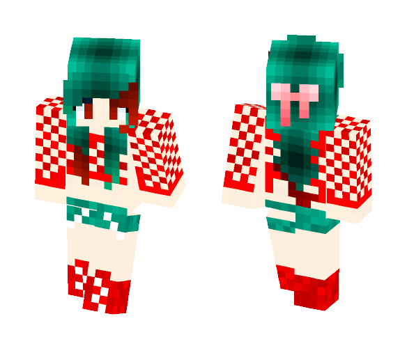 Green & Red Girl~ - Female Minecraft Skins - image 1