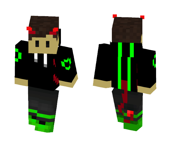 Download Free Green devil Skin for Minecraft image 1 Green devil - Male Minecraft Skins - image 1