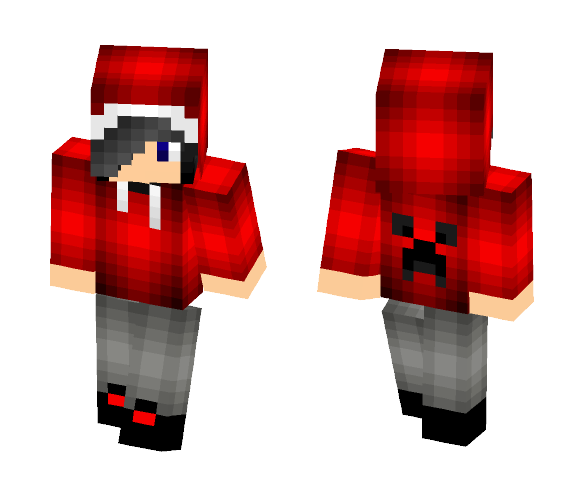 Goth Hoodie - Male Minecraft Skins - image 1