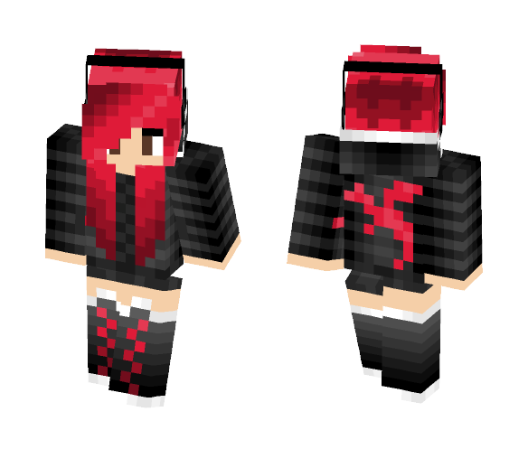 Download Free Red teen girl Skin for Minecraft image 1 Red teen girl - Girl Minecraft Skins - image 1